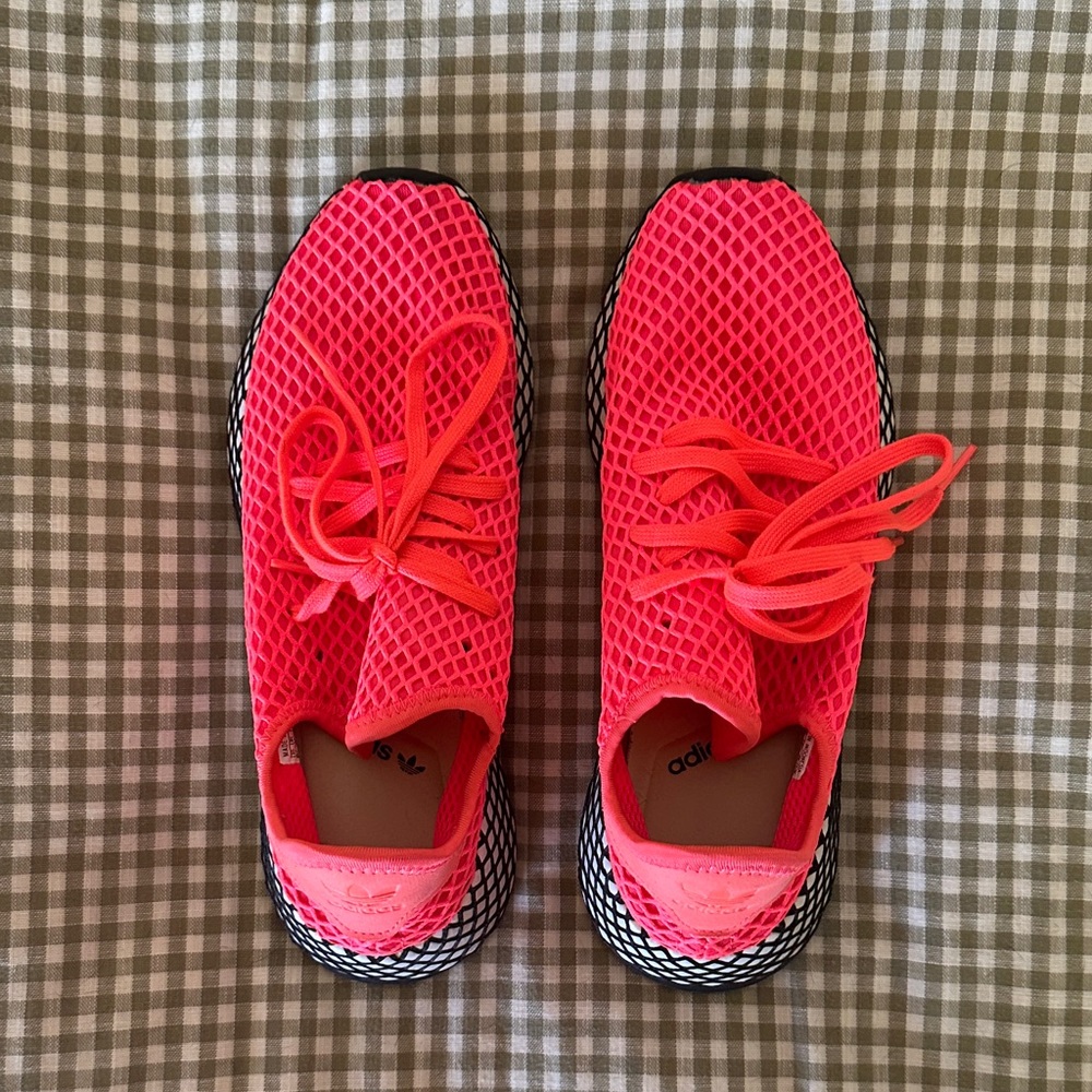 Adidas Neon Pink Mesh Trainers